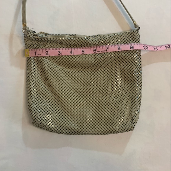 Whiting and Davis Cream Mesh Purse Adjustable strap. - Picture 9 of 11